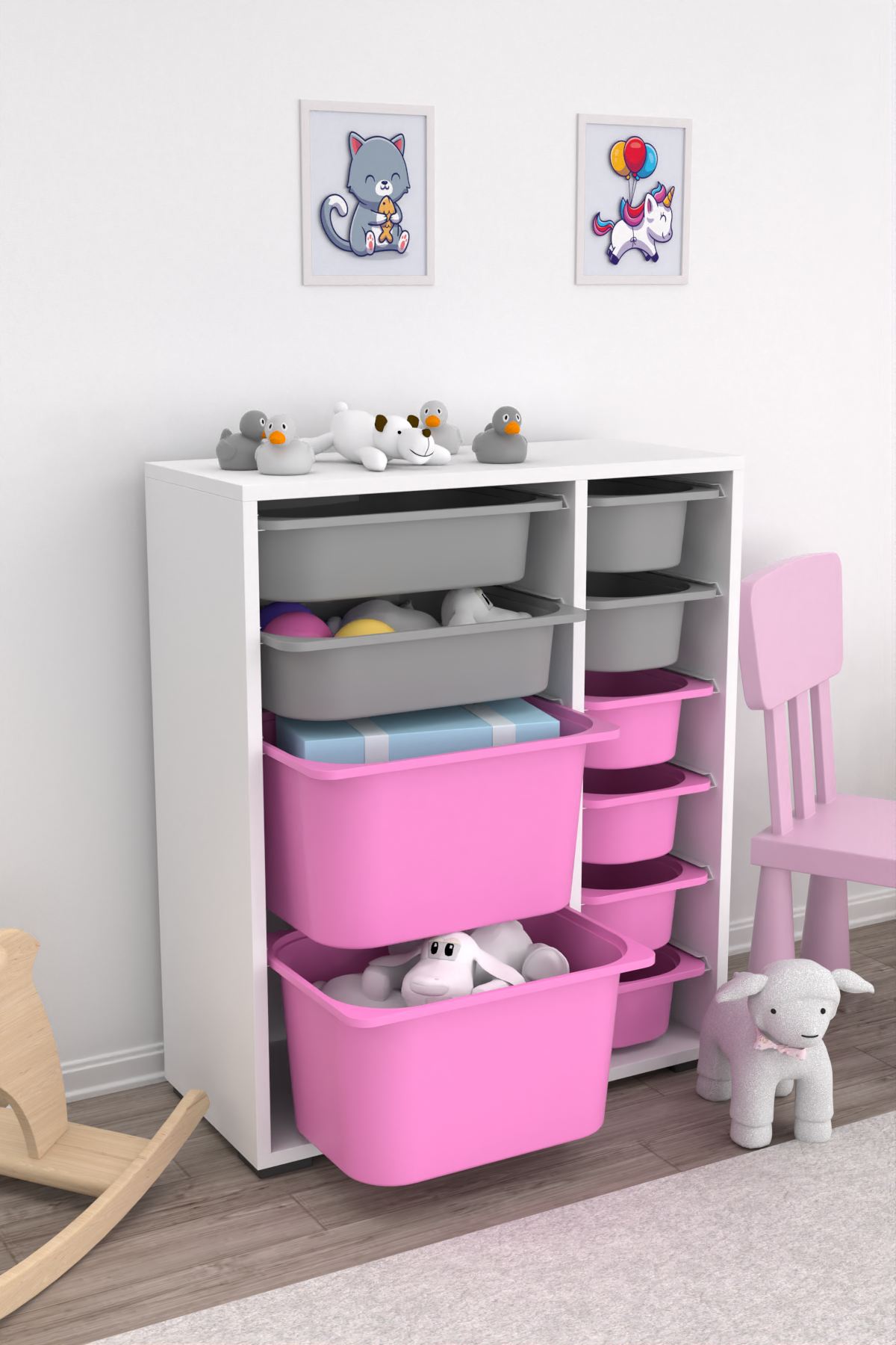 Armário multiuso-ZEN 2D2K6U-Branco
Cinza
Rosa