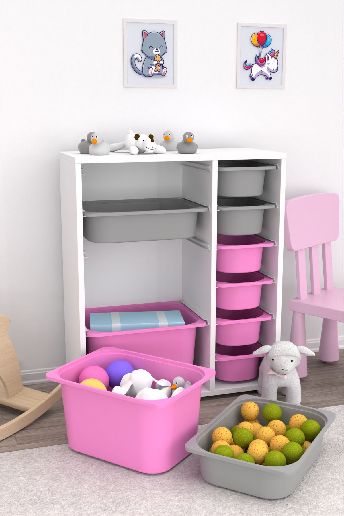Armário multiuso-ZEN 2D2K6U-Branco
Cinza
Rosa