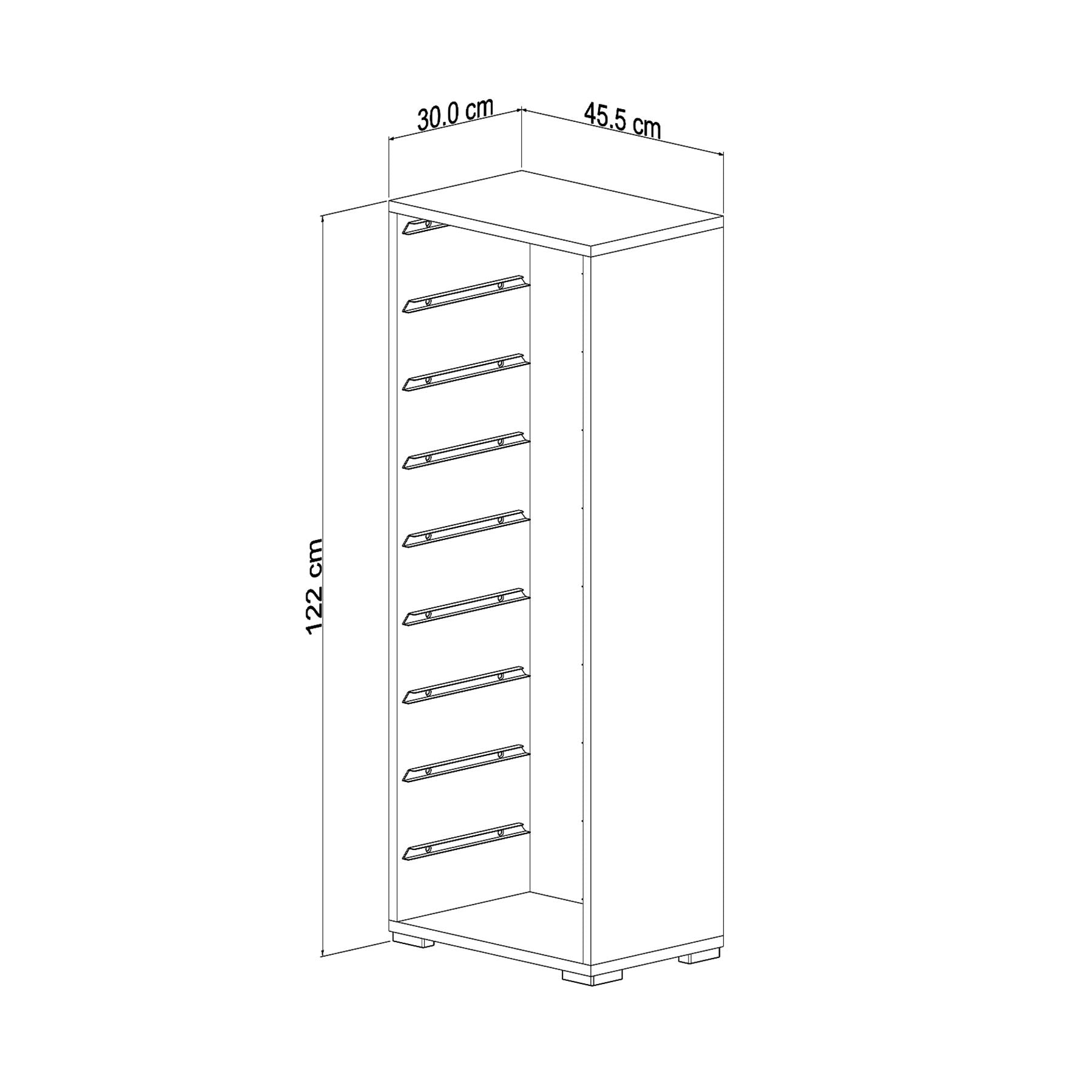 Armário Multiuso – 45,5cm x 122cm x 30cm – Branco – MDF
