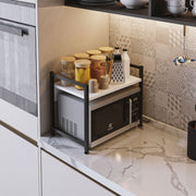 Prateleira de cozinha – 53cm x 41cm x 35cm – Branco e Preto – MDF