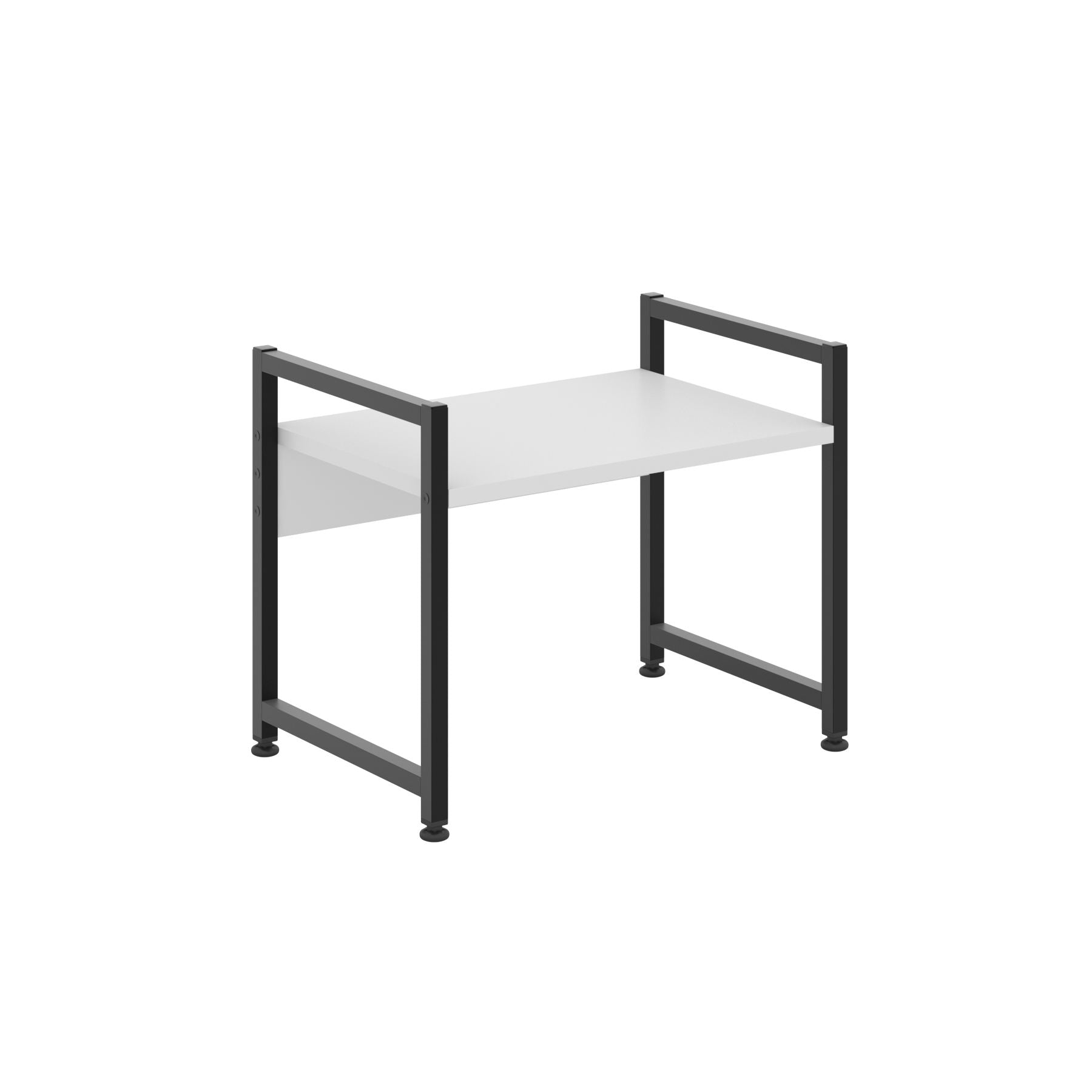 Prateleira de cozinha – 53cm x 41cm x 35cm – Branco e Preto – MDF