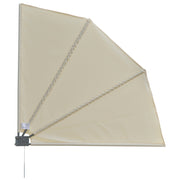 Toldo Lateral em Formato de Leque 120x120cm - Cor Bege