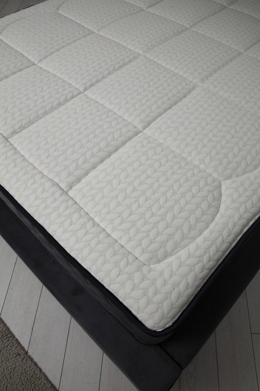 Colchão de casal, base e cabeceira-Deluxe-Antracite