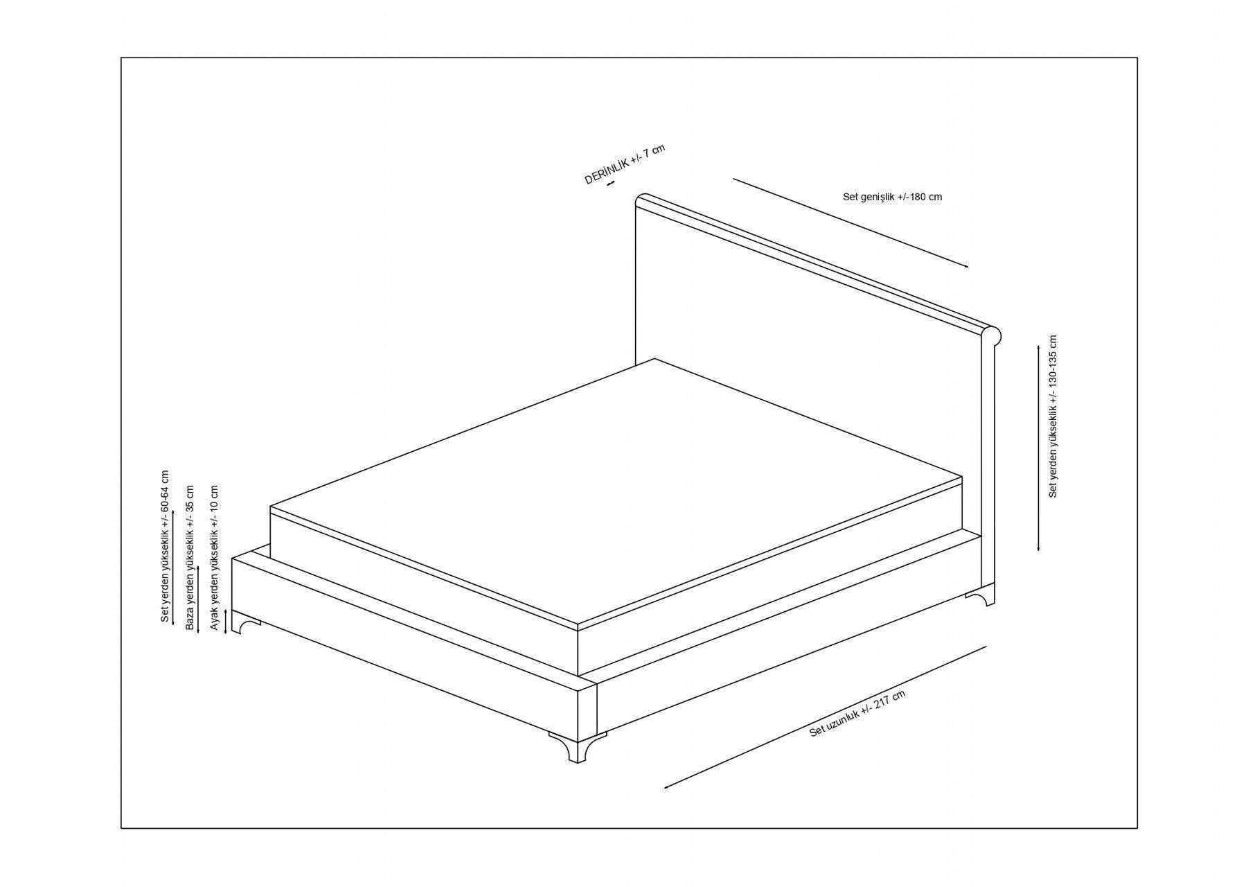Colchão de casal, base e cabeceira-Deluxe-Antracite