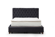 Colchão de casal, base e cabeceira-Deluxe-Antracite