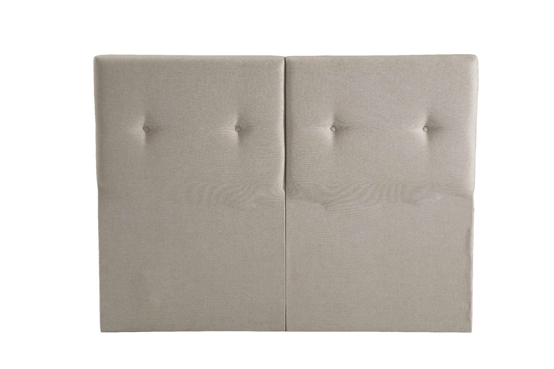 Cabeceira de Tecido – 146 cm x 130 cm x 10 cm – Bege – Aglomerado e Polipropileno