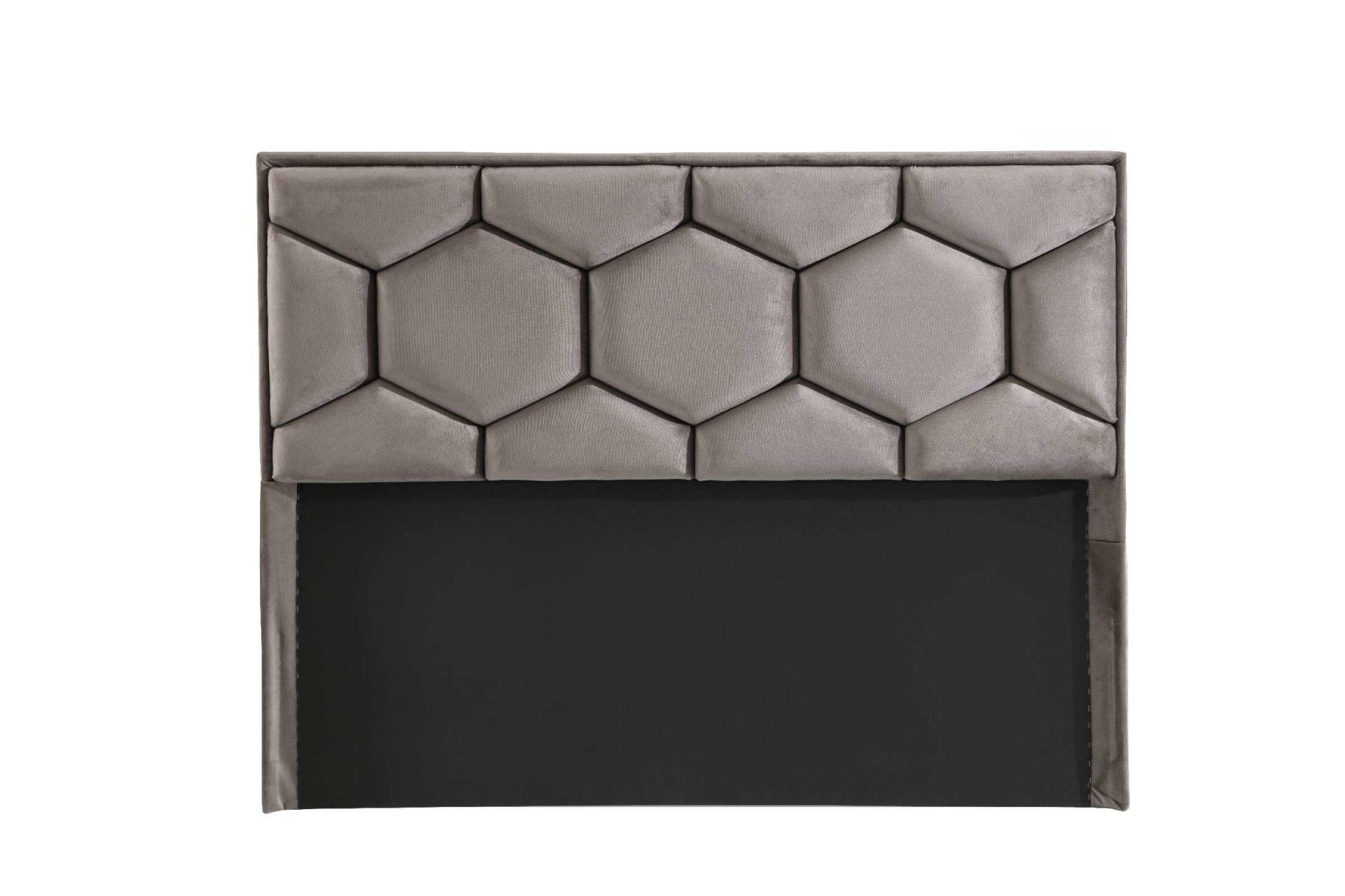 Cabeceira – 187 cm x 132 cm x 5 cm – Cinza – Aglomerado e Poliéster