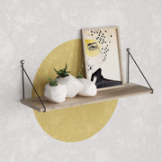 Prateleira de parede elegante – 72 x 20 x 20 cm – Castanho – Painel de partículas revestido de melamina
