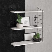 Prateleira de parede moderna, branca, 72 x 85 x 20 cm | Painel de partículas 100% revestido em melamina, suporte de metal, montada | Armazenamento elegante para casa e escola