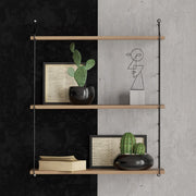Prateleira de parede moderna – 72 x 85 x 20 cm – nogueira – painel de partículas revestido a melamina