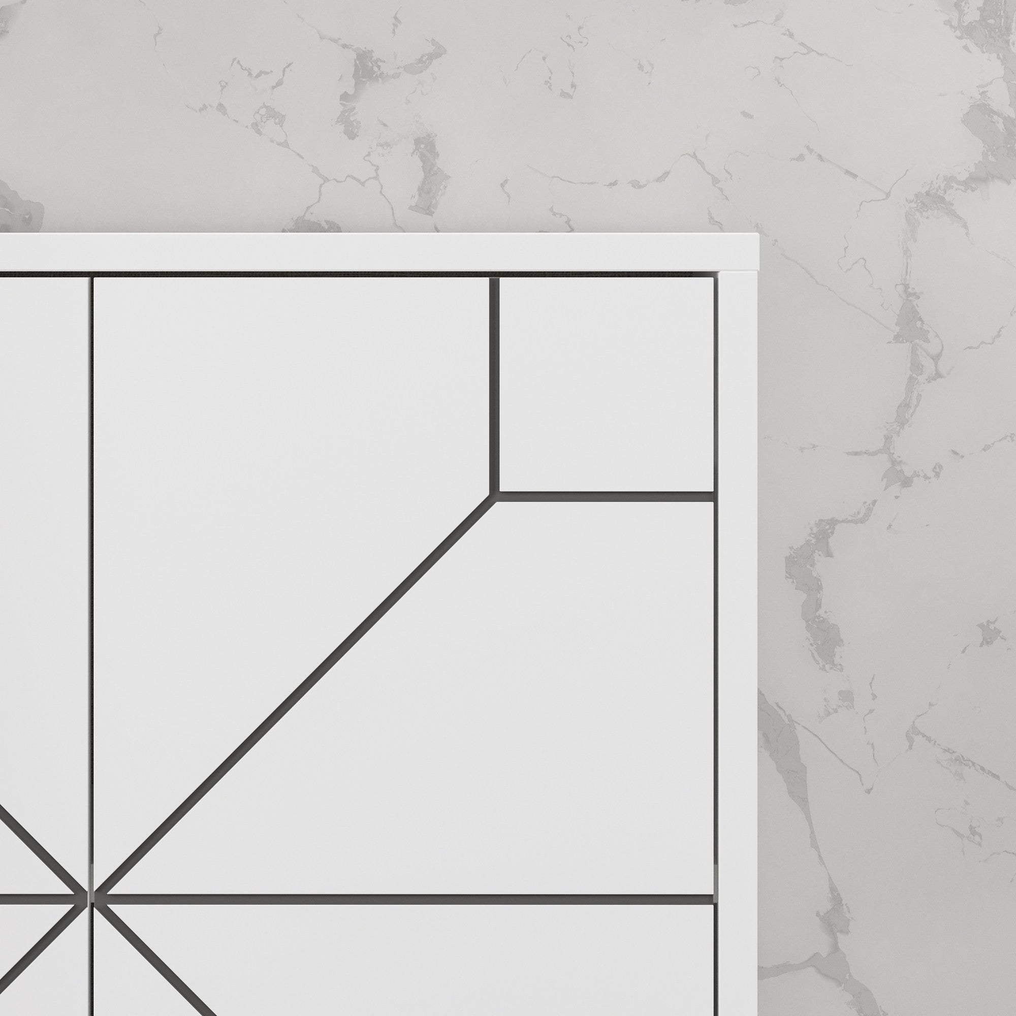 Armário multiusos – 62,6 x 136 x 35,6 cm – Branco – Painel de partículas revestido a melamina