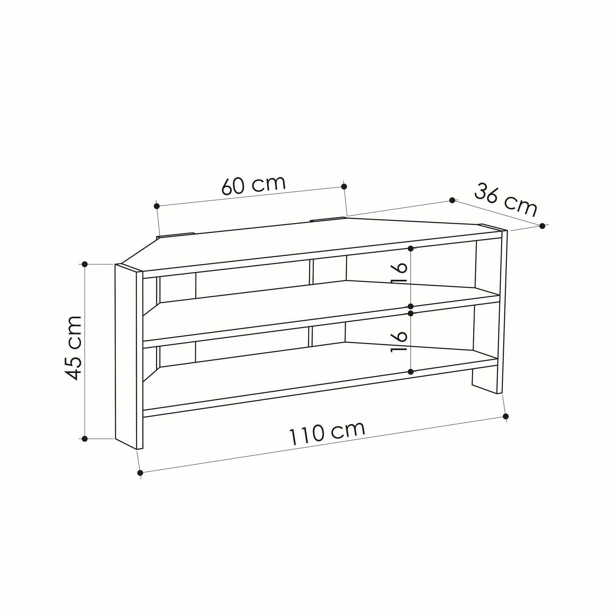 Suporte de TV moderno branco, 110 cm | Painel de partículas 100% revestido em melamina, 18 mm de espessura | Montável na parede, várias prateleiras, design elegante e funcional