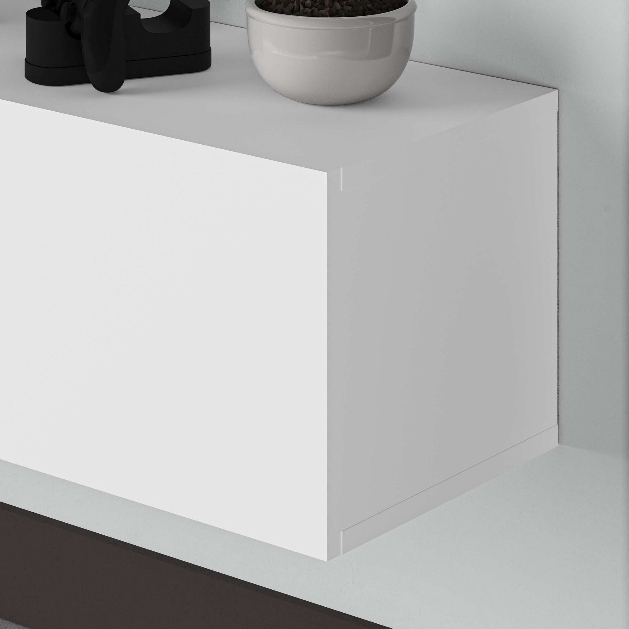 Mesa TV Branca 180cm - Suporte Robusto Melamina 20kg Capacidade