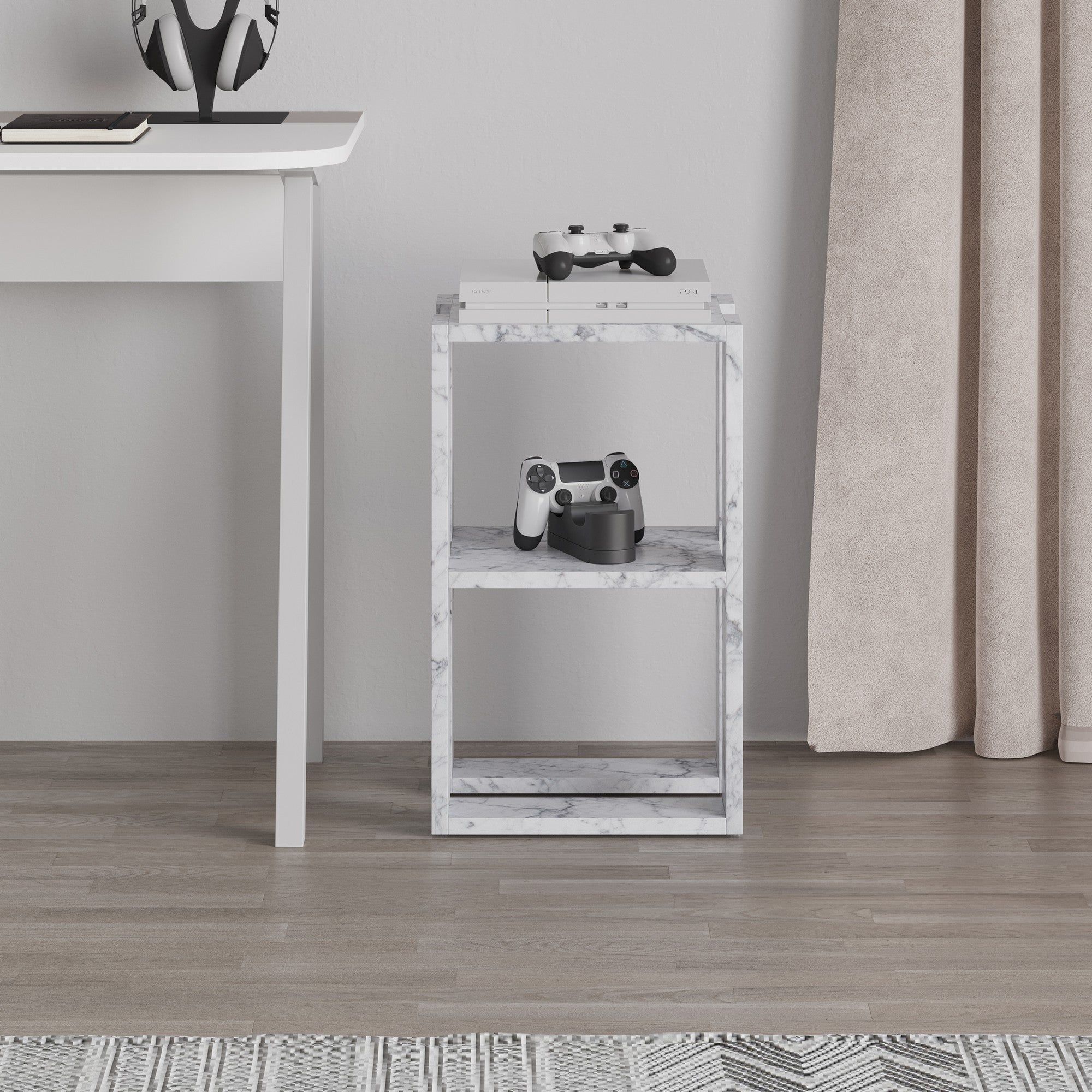 Mesa de cabeceira-Lonie-Mármore de Carrara