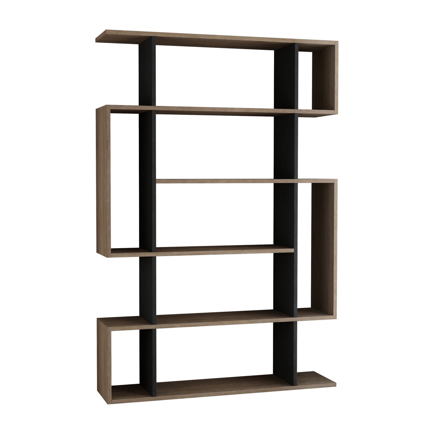 Estante moderna – 110 x 161 x 25,5 cm – Carvalho Sonoma e Antracite – Aglomerado revestido em melamina