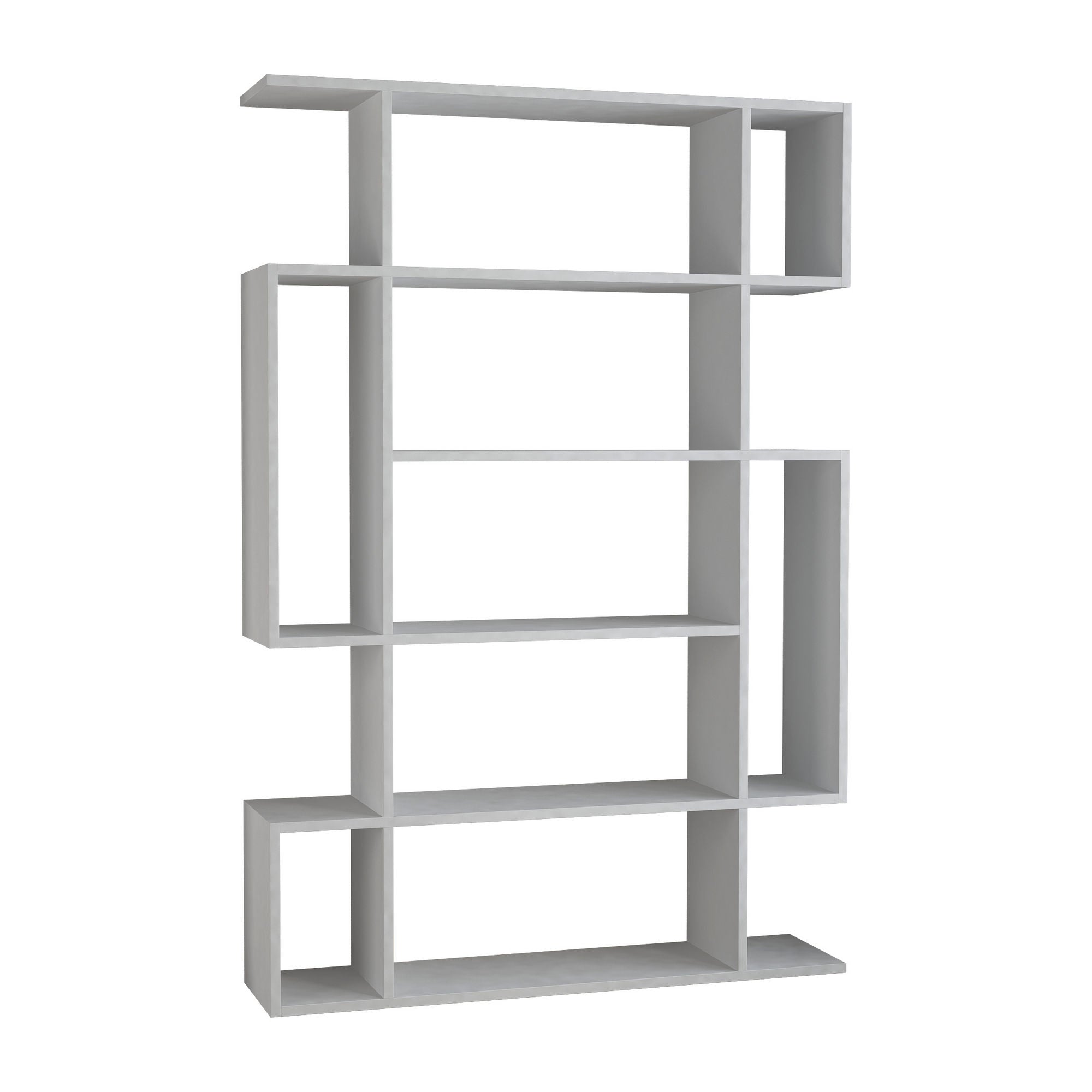 Estante moderna – 110 cm x 161 cm x 25,5 cm – branca – MDF