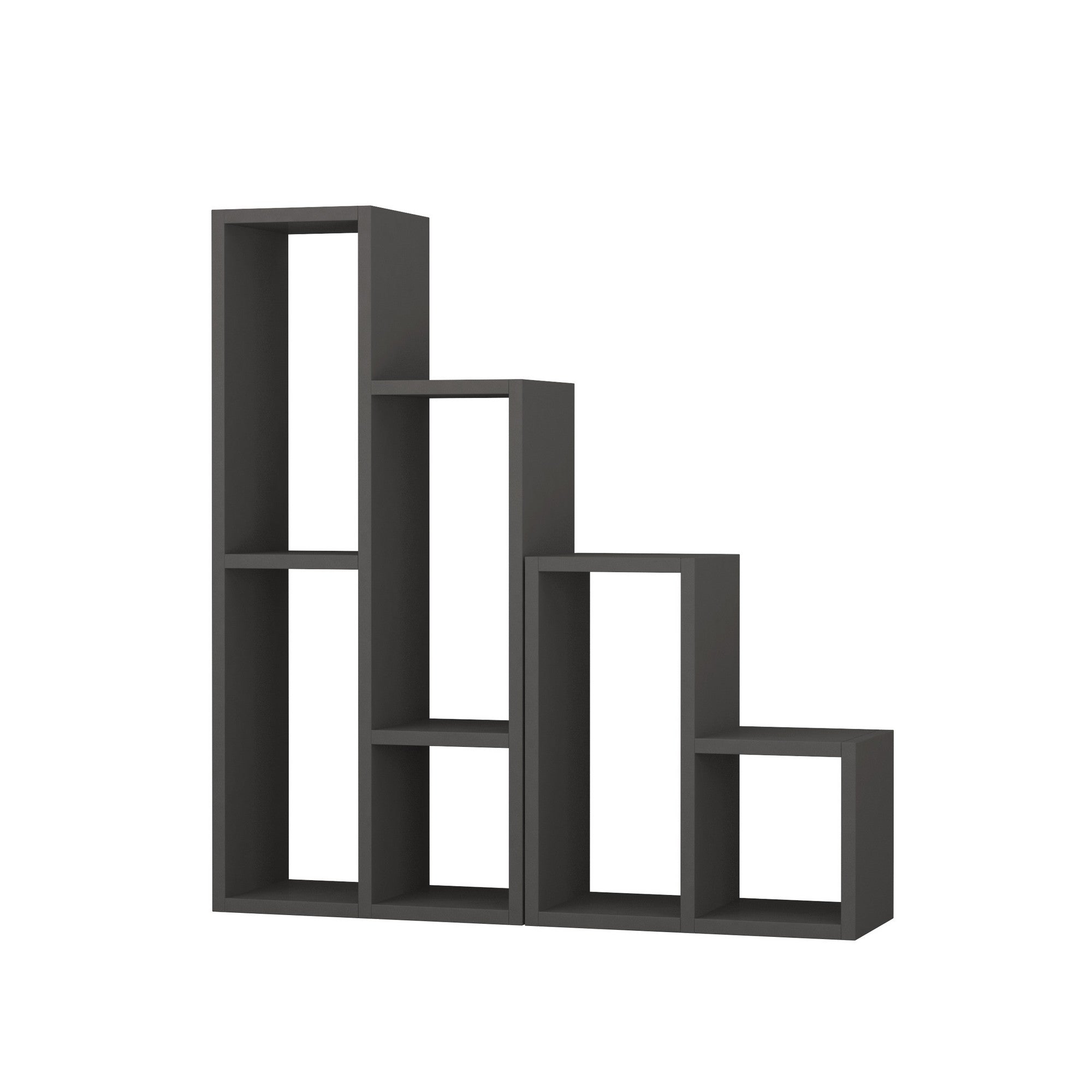 Estante moderna – 89 x 42 x 20 cm e 45 x 42 x 20 cm – Antracite – Aglomerado revestido em melamina