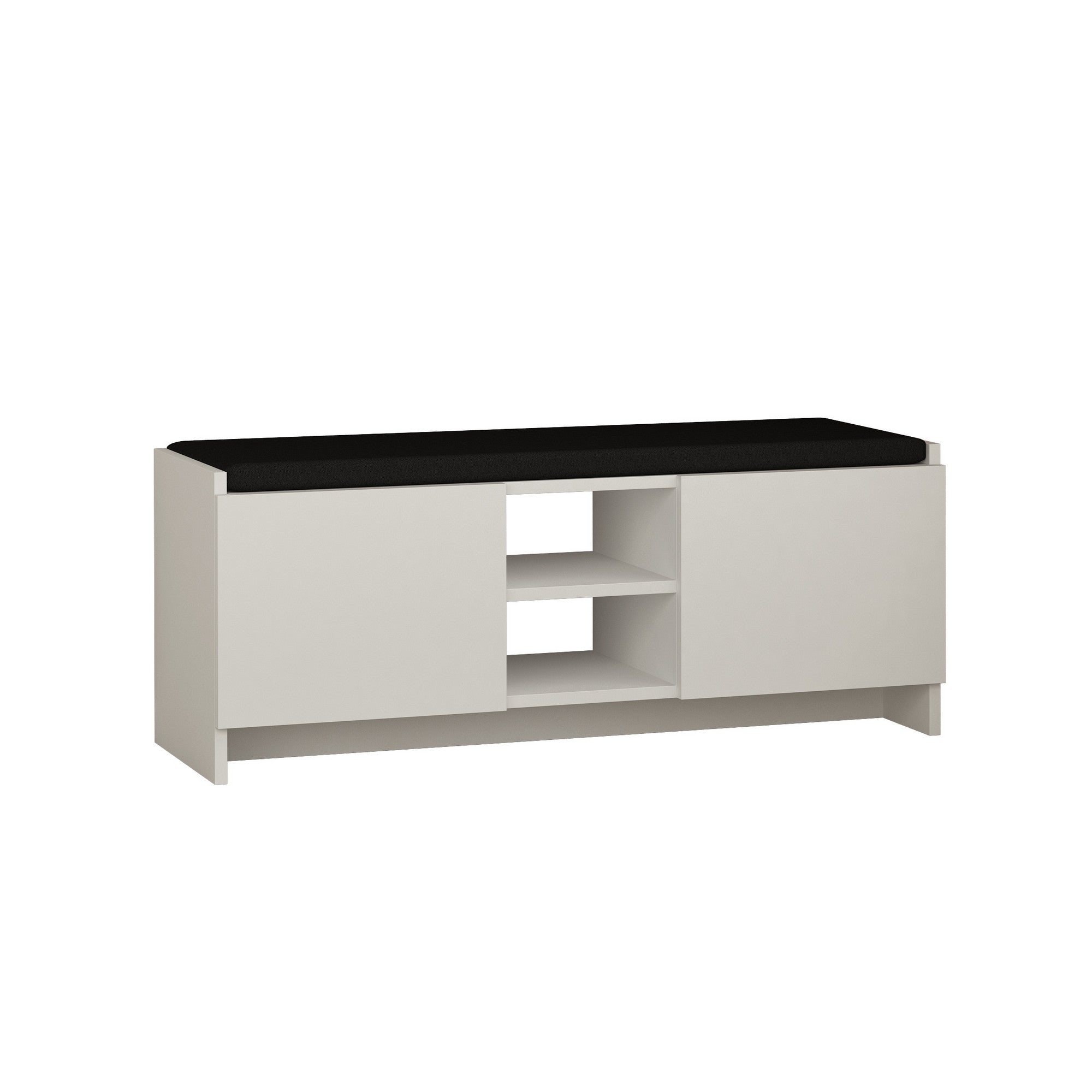 Sapateira moderna branca, 110 cm | Painel de partículas 100% revestido em melamina, 18 mm de espessura | Dobradiças de fechamento suave, montagem na parede, design elegante e funcional
