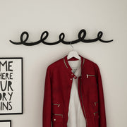 Suporte de parede moderno em metal – 80 cm x 12 cm x 5 cm – preto – 100% metal