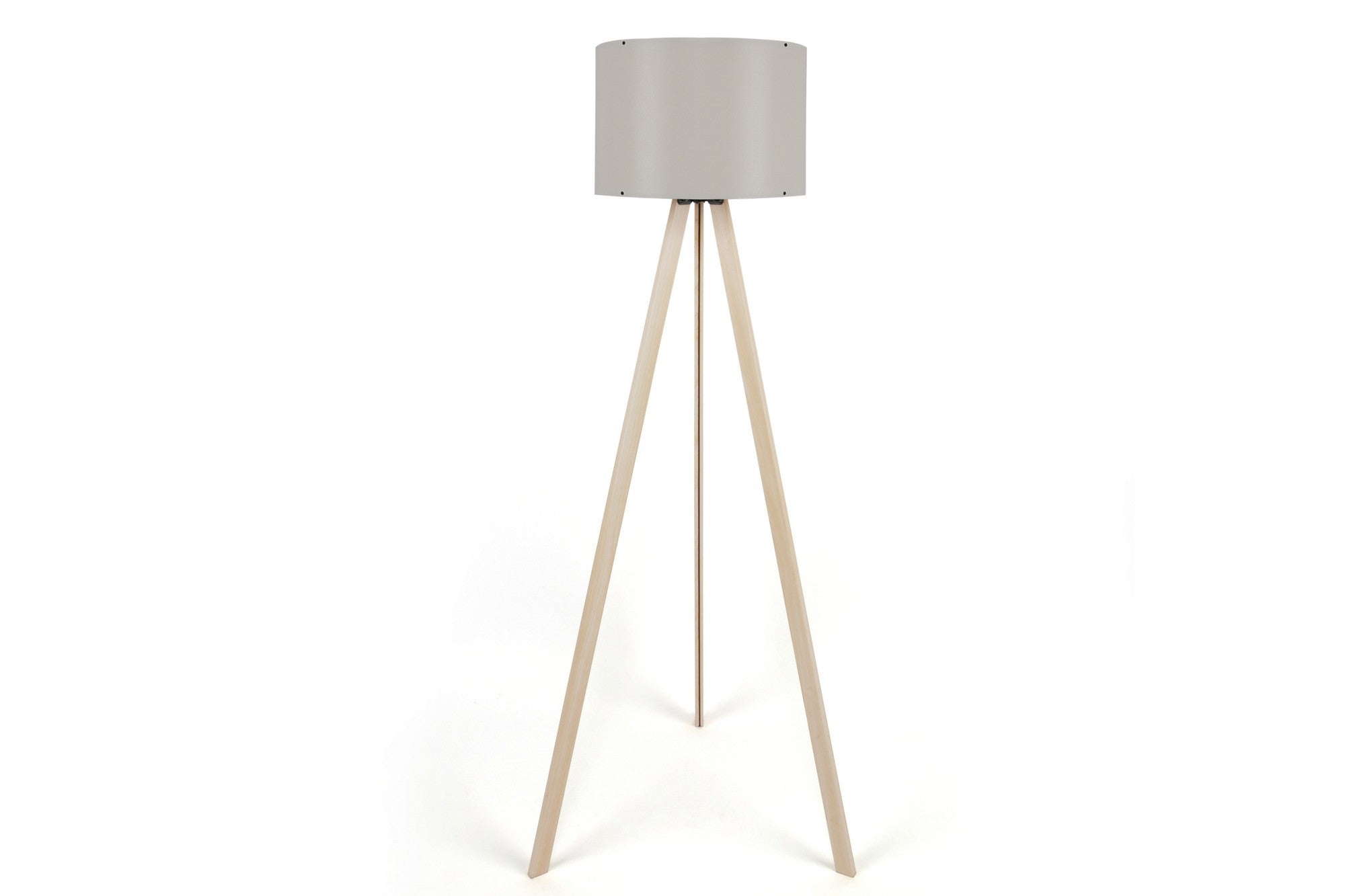 Candeeiro de Pé – 38 x 140 cm – Bege e Creme – MDF e tecido PVC