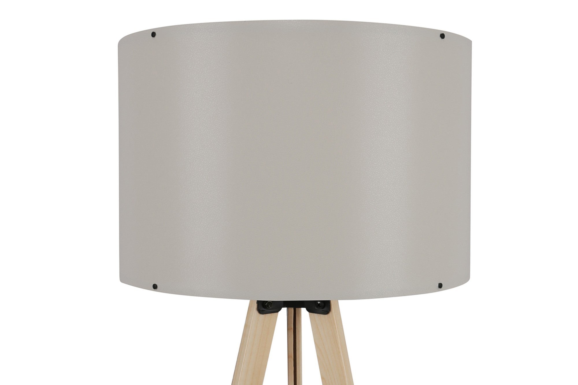 Candeeiro de Pé – 38 x 140 cm – Bege e Creme – MDF e tecido PVC
