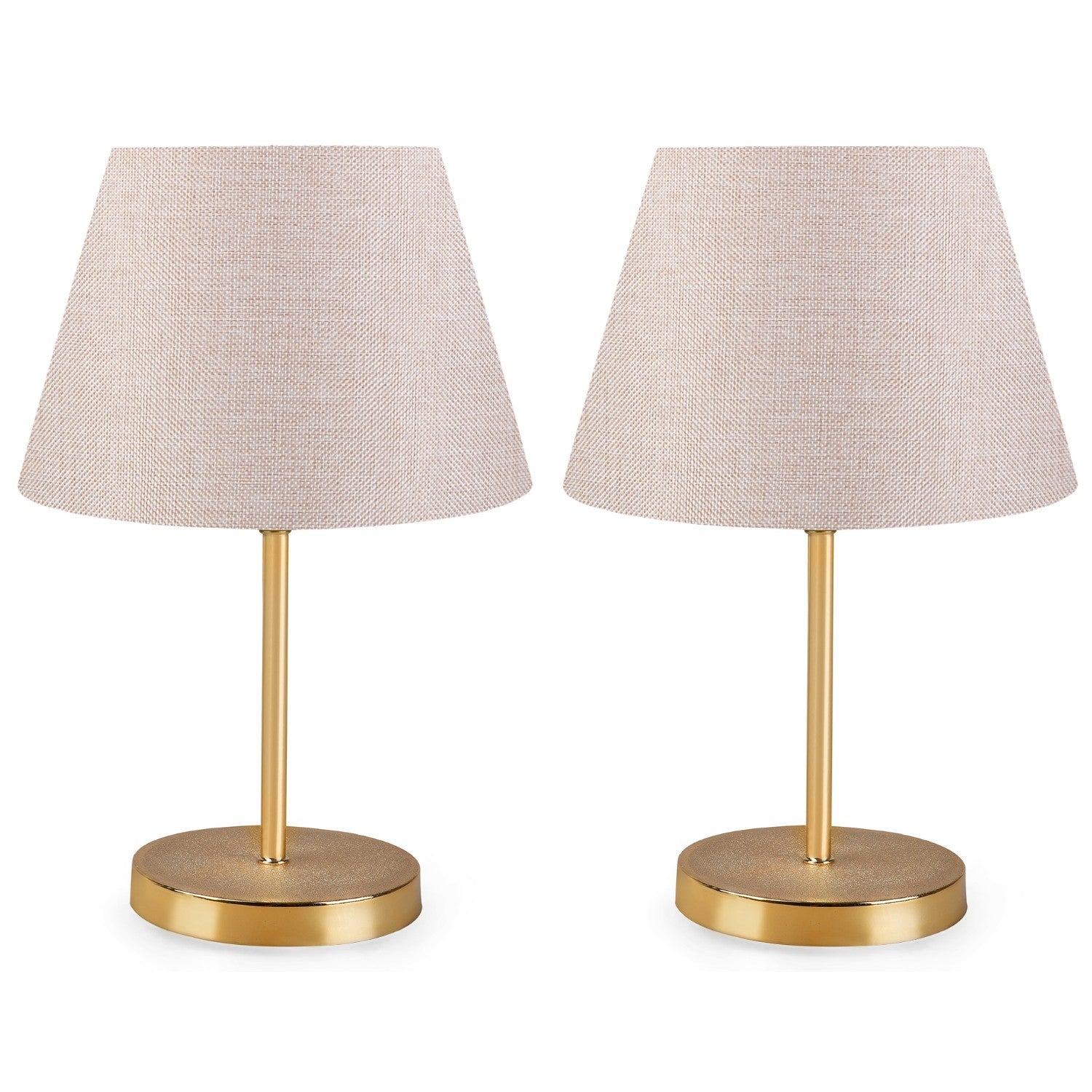 Conjunto de Candeeiros de Mesa – 37 cm – Creme – PVC