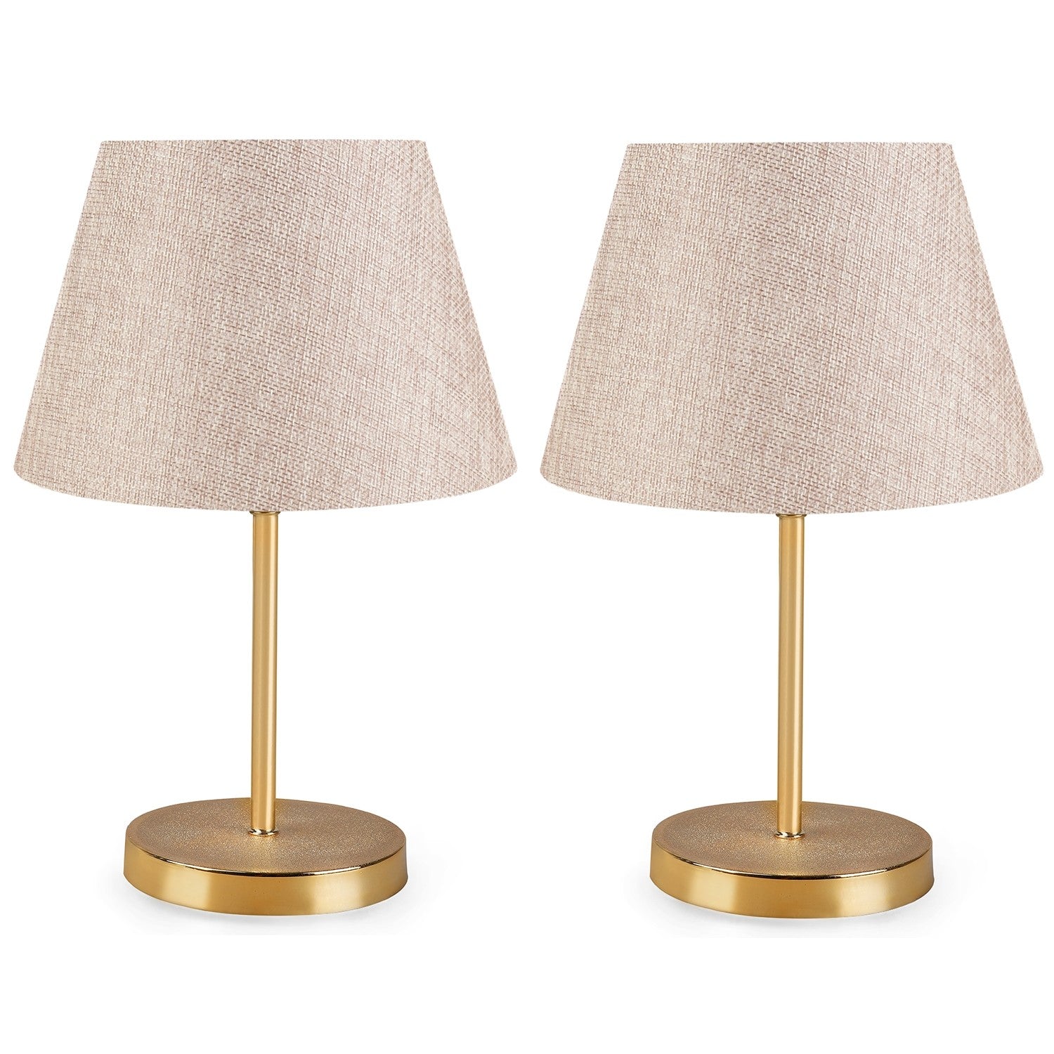 Conjunto de Candeeiros de Mesa – 37 cm de Altura – Cor Creme – 100% PVC com Pés de Metal