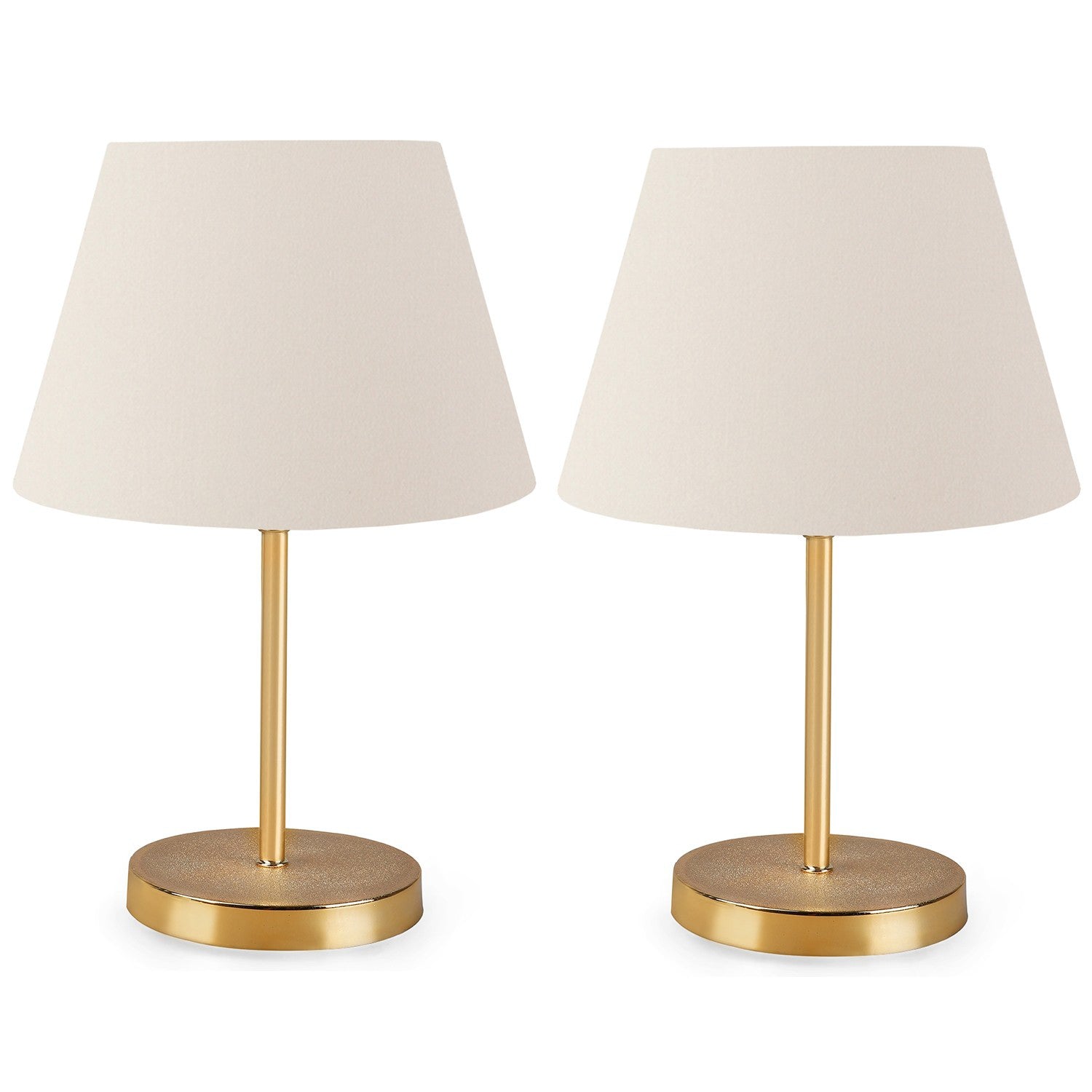 Conjunto de Candeeiros de Mesa – 37 cm – Creme – 100% PVC com Pés de Metal