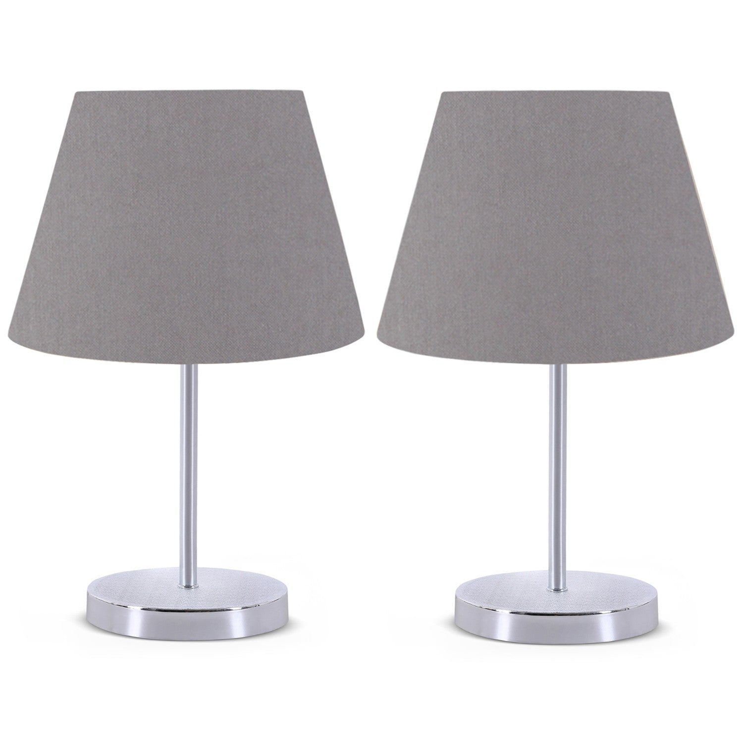 Conjunto de Candeeiros de Mesa – 22 cm diâmetro – Cinza – 100% PVC