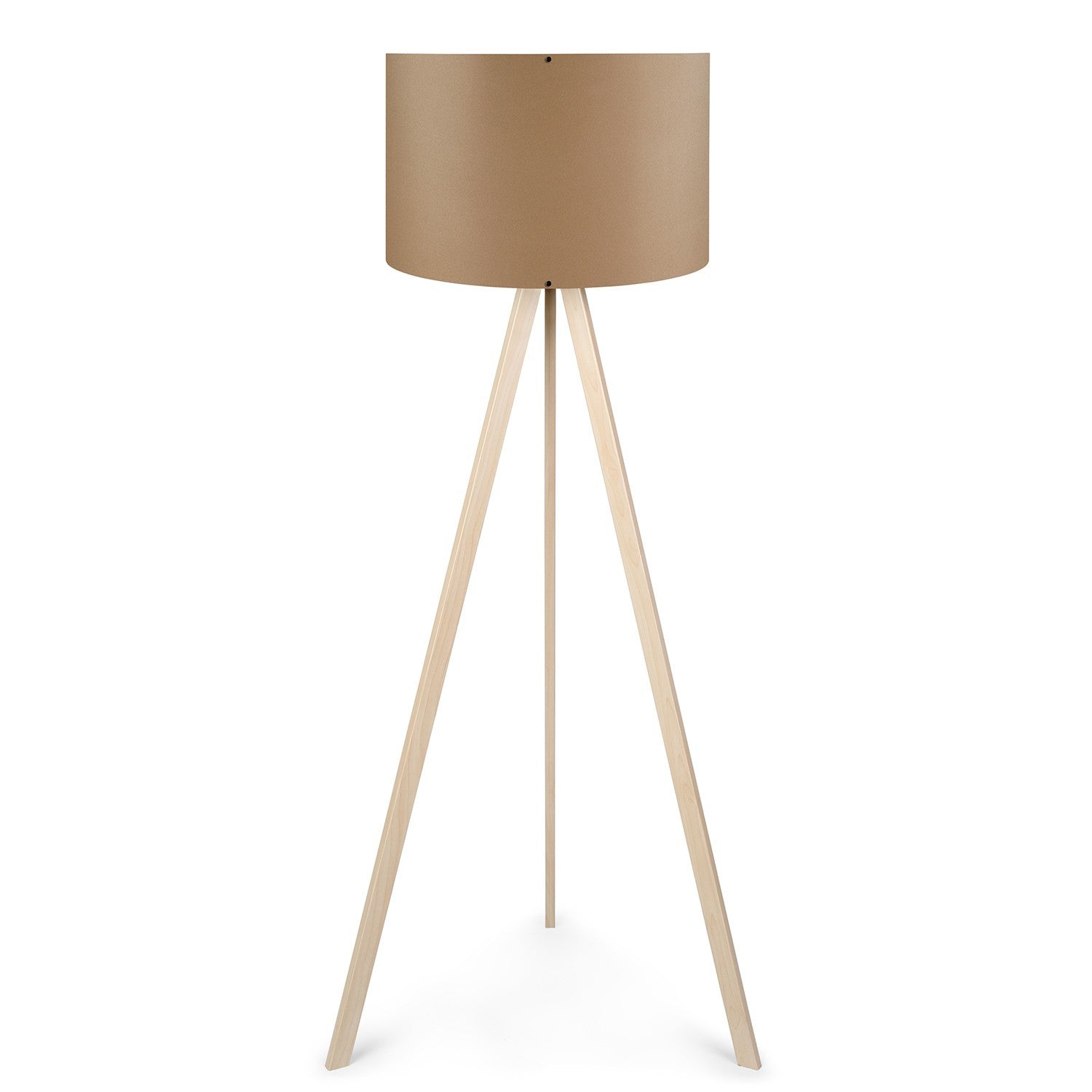 Candeeiro de Pé – 140 cm – Bege e Creme – MDF e tecido PVC
