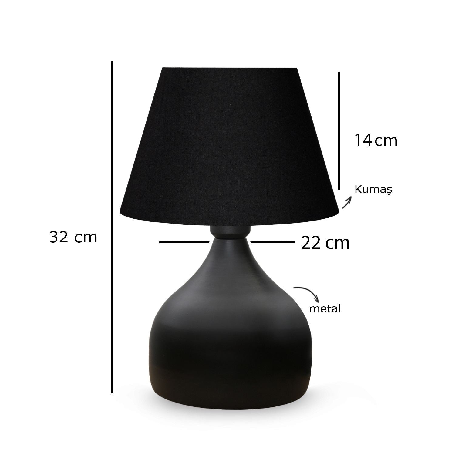 Candeeiro de mesa-AYD-3124-Preto