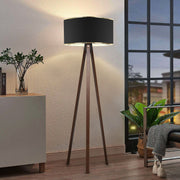 Candeeiro de Pé – 140 cm – Preto – Madeira