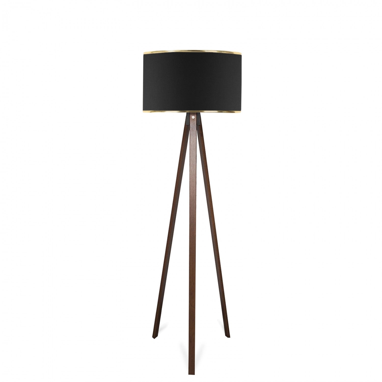 Candeeiro de Pé – 140 cm – Preto – Madeira