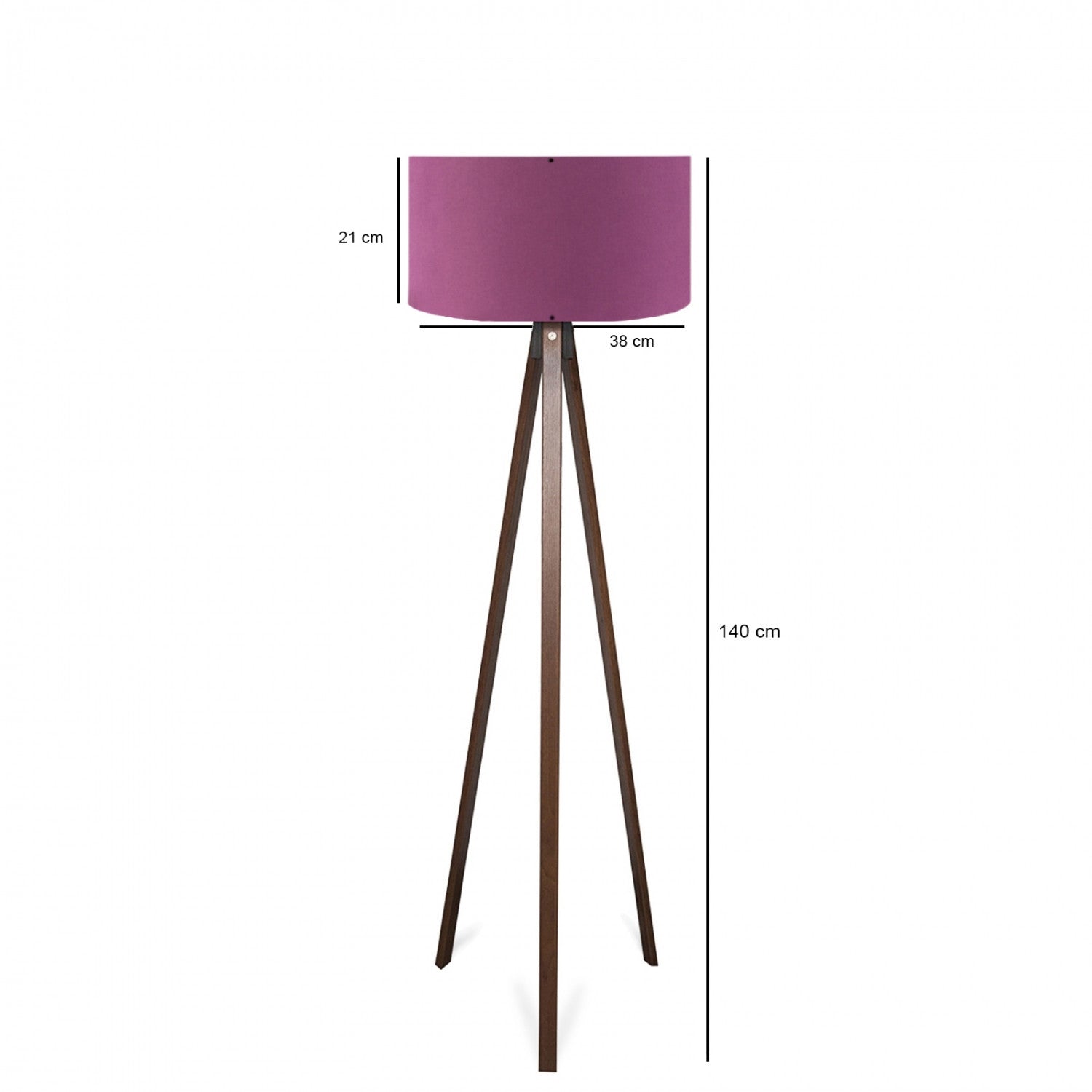 Candeeiro de Pé – 140 cm – Roxo – Madeira