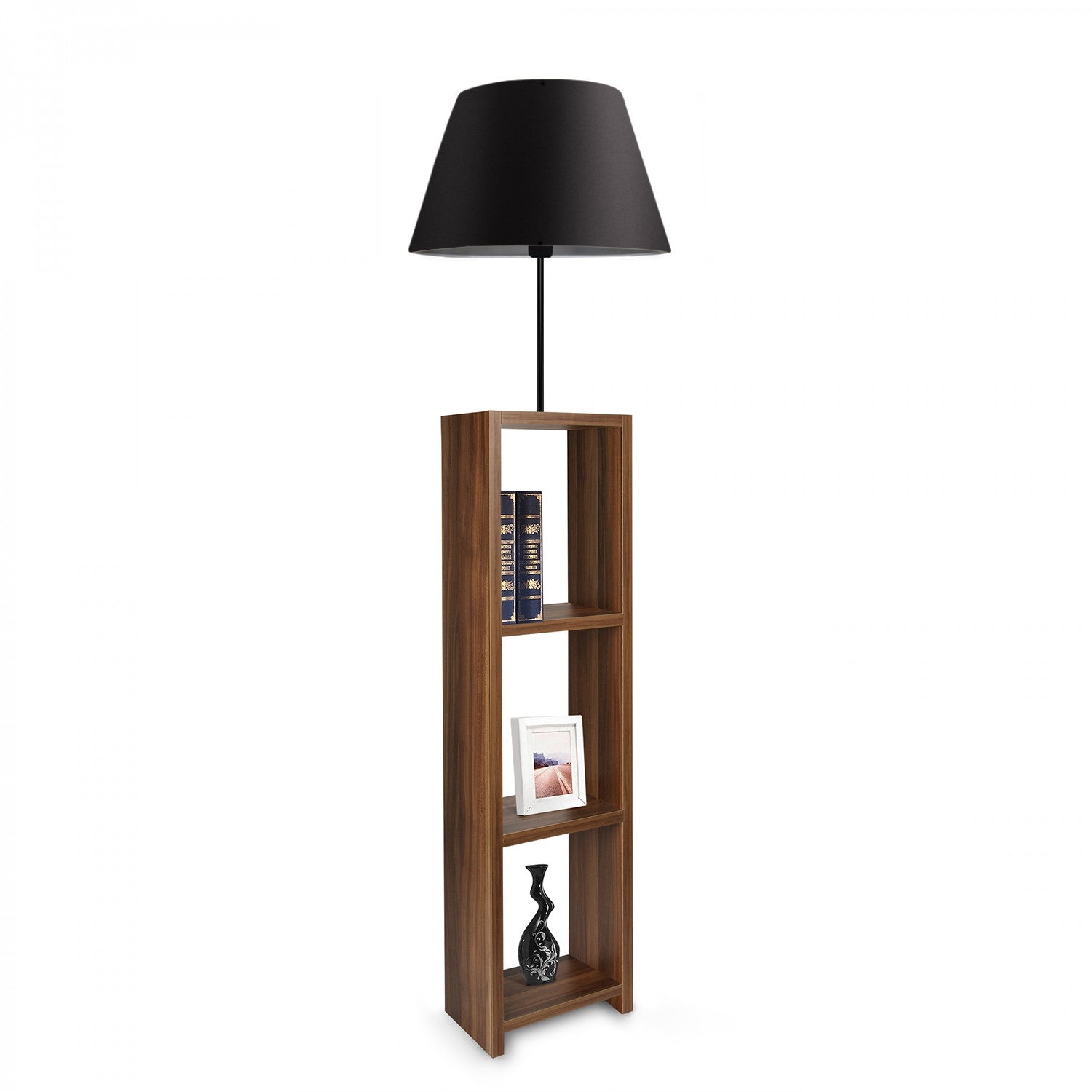 Candeeiro de Pé de madeira – 150 cm – Preto
