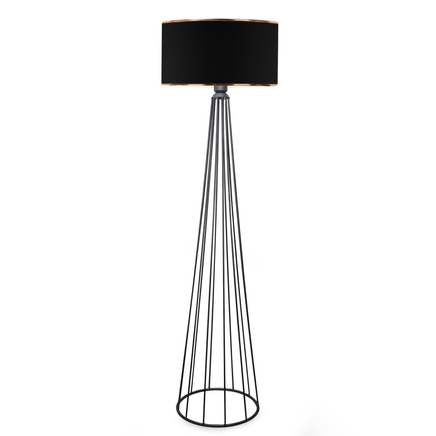 Candeeiro de Pé – 155 cm – Preto – Metal
