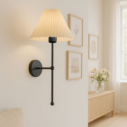 Candeeiro de Parede – 50 cm de altura – creme e preto – metal e PVC