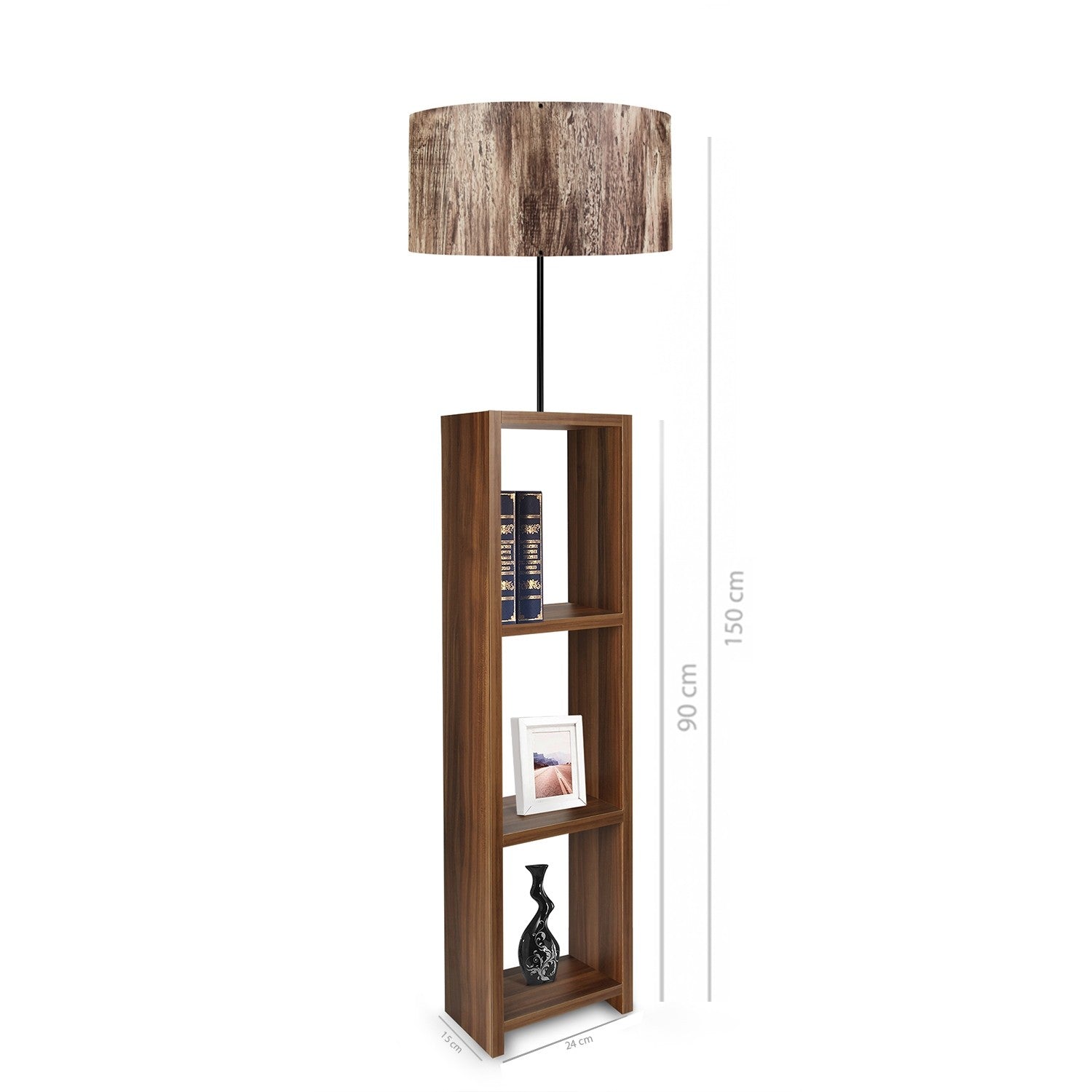 Candeeiro de Pé de madeira – 150 cm – Multicolorido – MDF