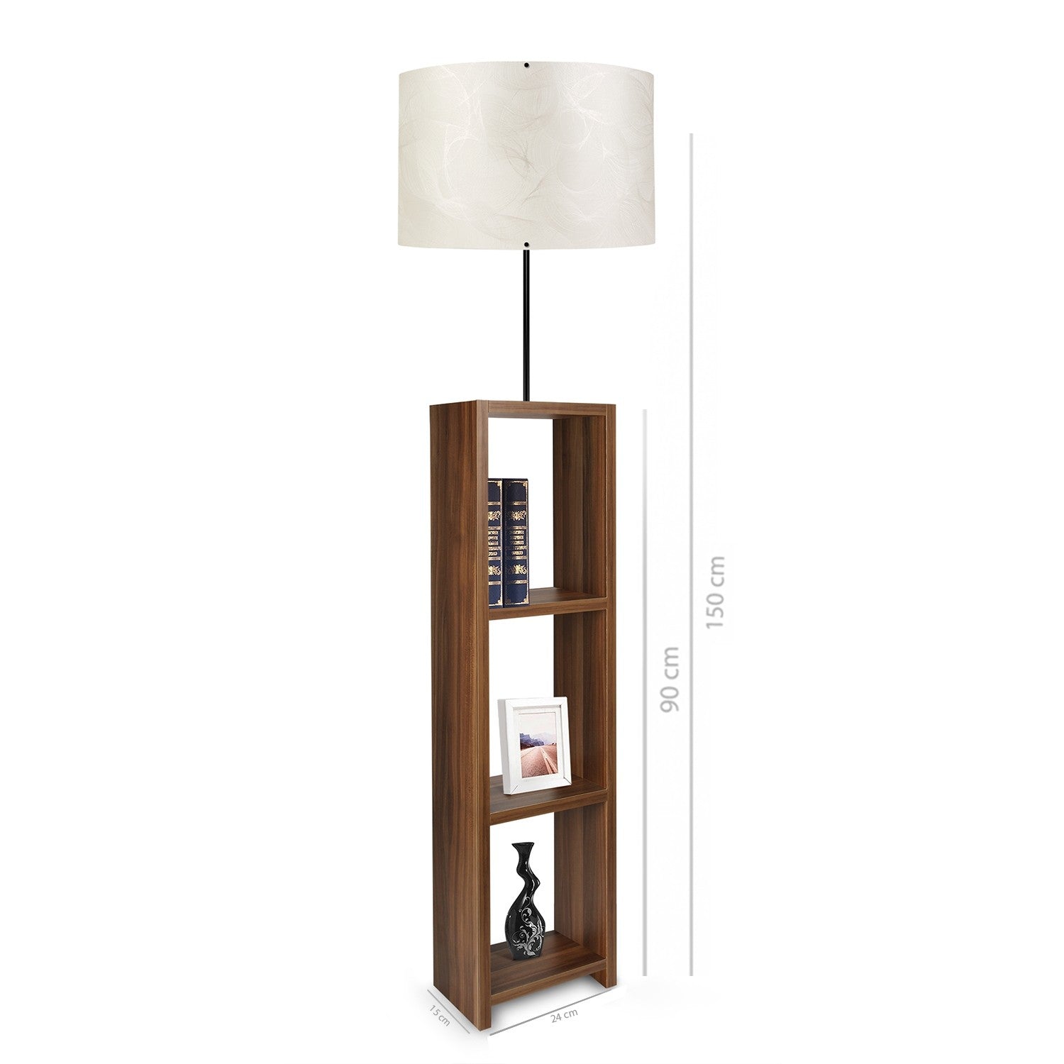 Candeeiro de Pé de Madeira – 150 cm – Multicolorido – MDF