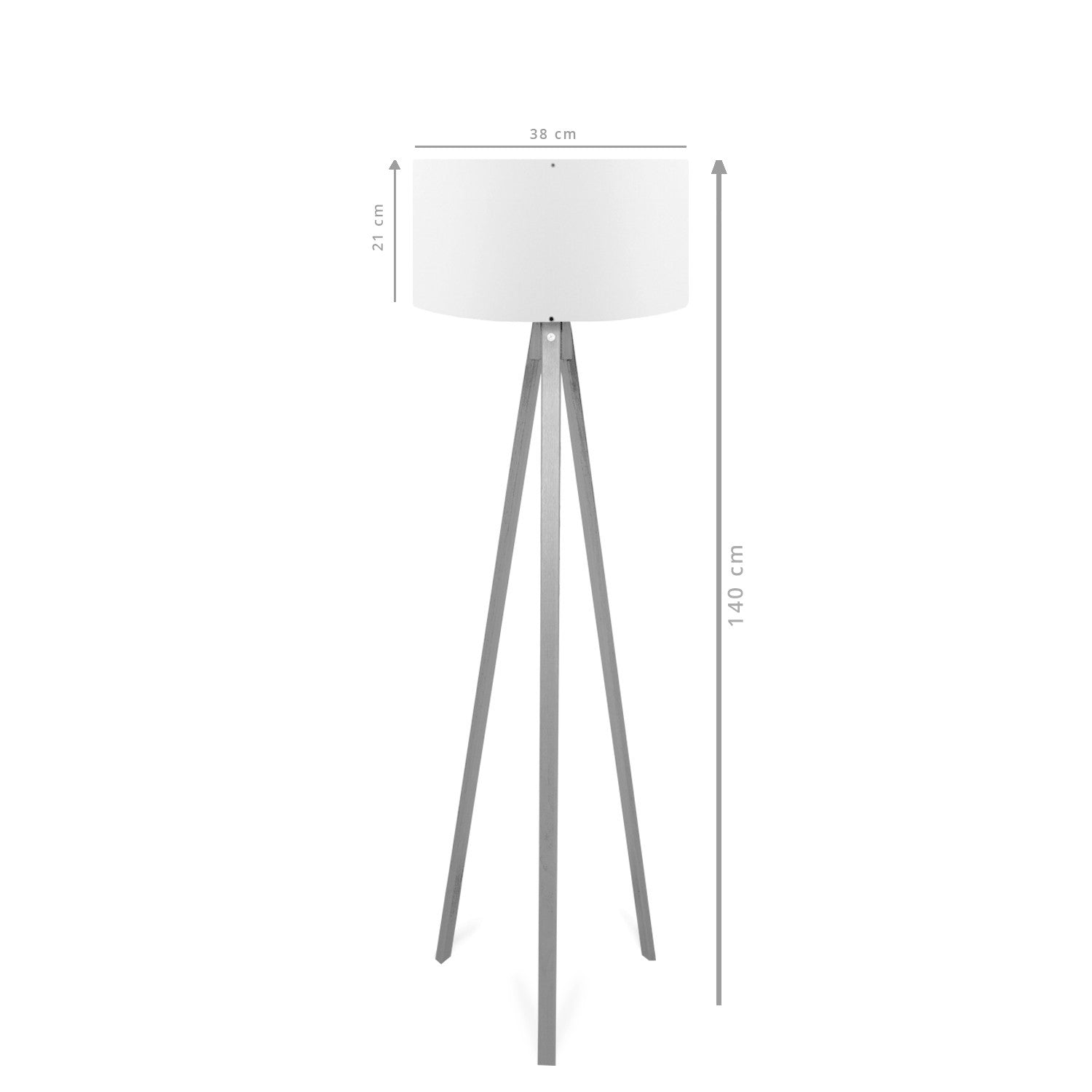 Candeeiro de Pé – 140 cm – Amarelo – MDF com Tampa de PVC