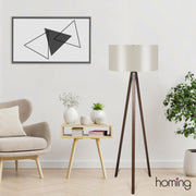 Candeeiro de Pé – 140 cm – Creme – MDF