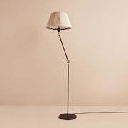 Candeeiro de Pé – 150 cm – Creme e Preto – PVC e Metal