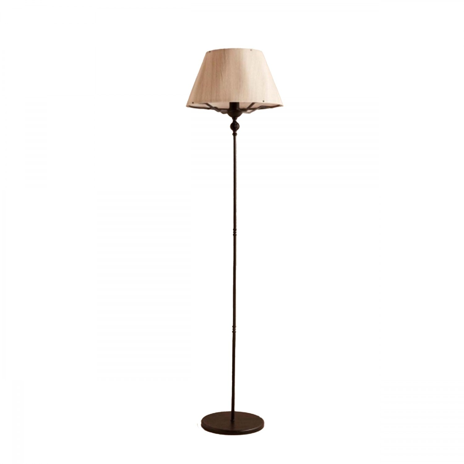 Candeeiro de Pé – 145 cm – Creme e Preto – PVC e Metal