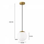 Candeeiro de Teto – Ø15 h:15 cm – Branco Antiquado – Metálico