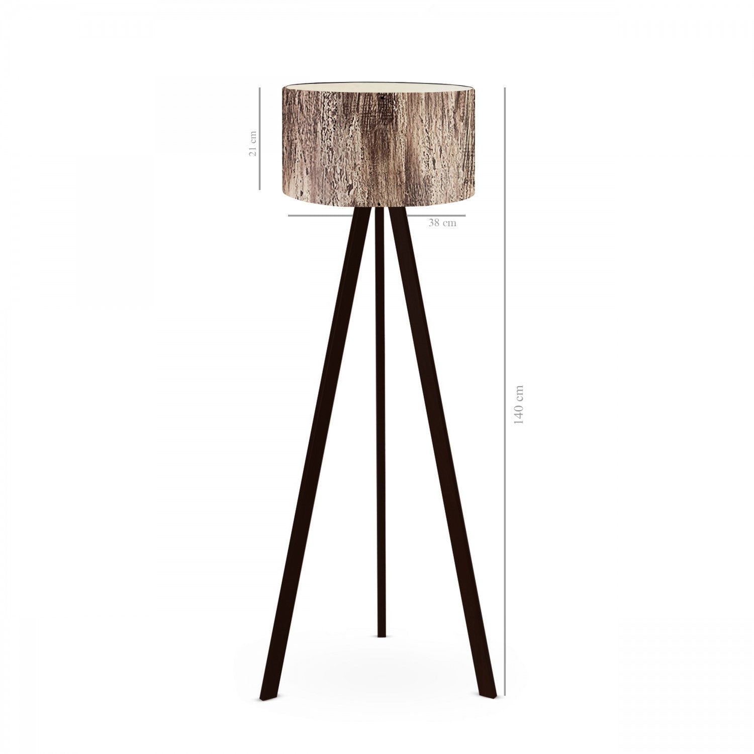 Candeeiro de Pé – 140 cm – Madeira – PVC e MDF
