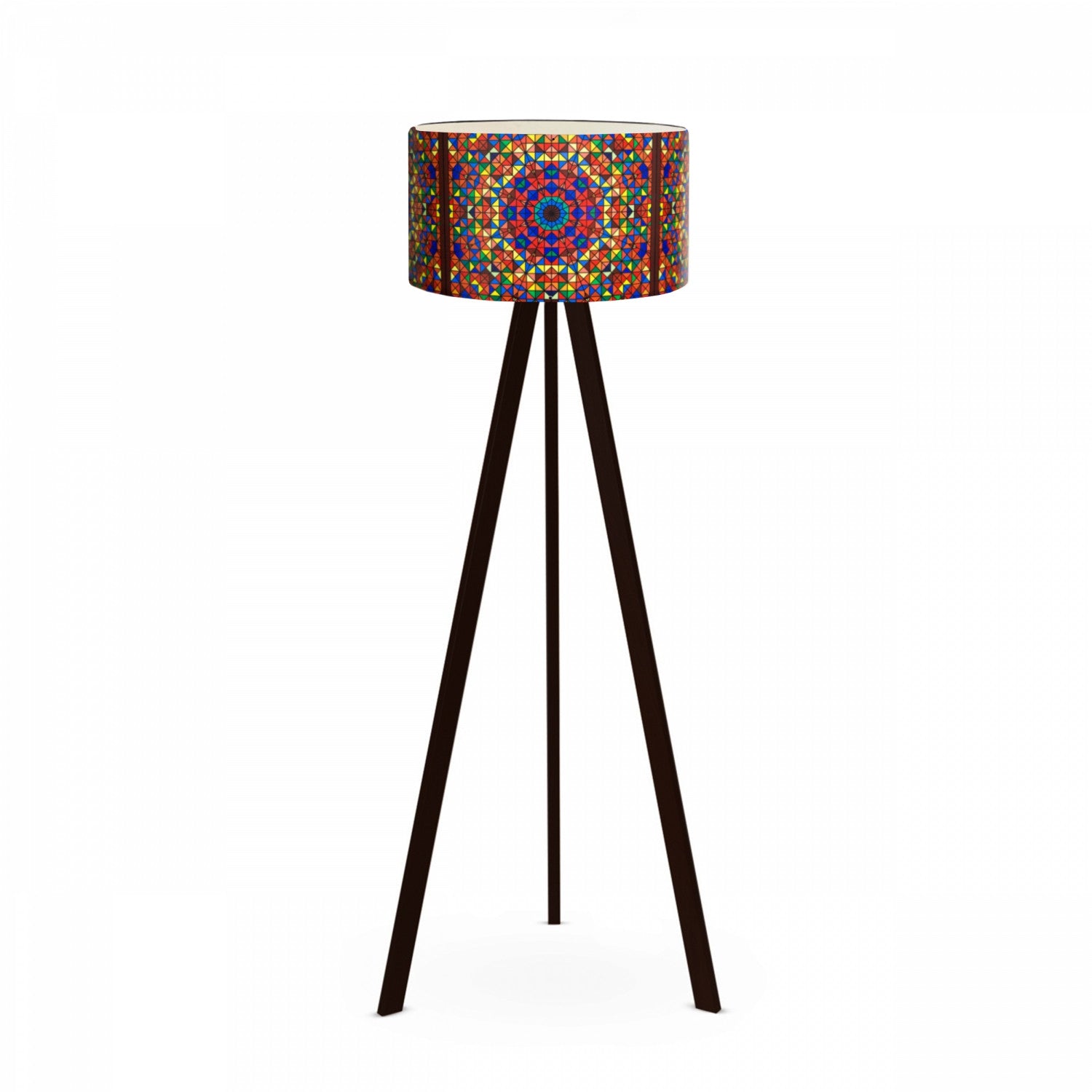 Candeeiro de Pé – 140 cm – Multicolorido – PVC e MDF