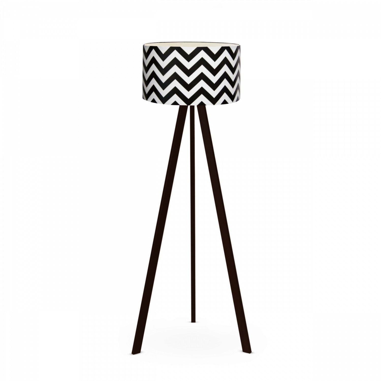 Candeeiro de Pé – 120 cm – Preto e Branco – PVC