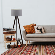 Candeeiro de Pé – 140 cm – Cinza – PVC e MDF