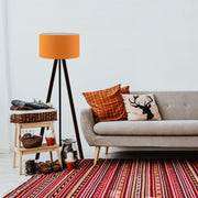 Candeeiro de Pé – 140 cm – Laranja – PVC e MDF