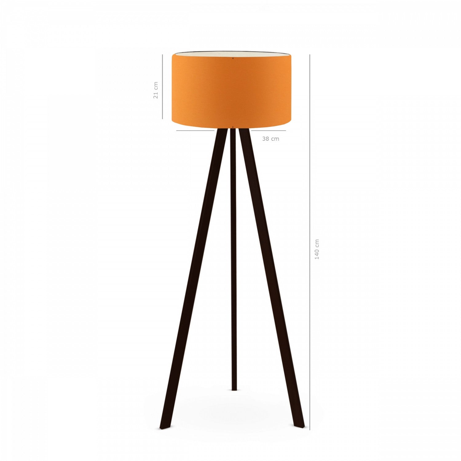 Candeeiro de Pé – 140 cm – Laranja – PVC e MDF